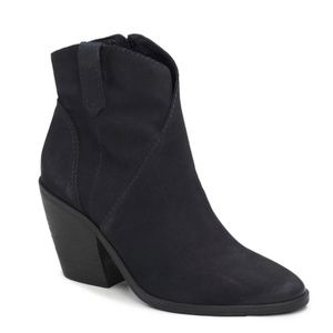 NWT Lucky Brand Loxona Black Western Bootie - Size 7M